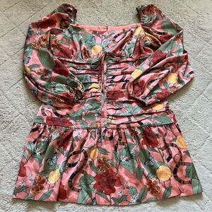 NWOT Anthropologie Finders Keepers Snake Print Mini Dress Women's Size L